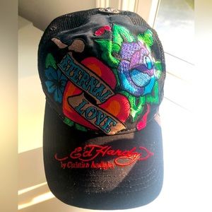 Vintage Ed Hardy Christian Audigier Trucker Eternal Love hat